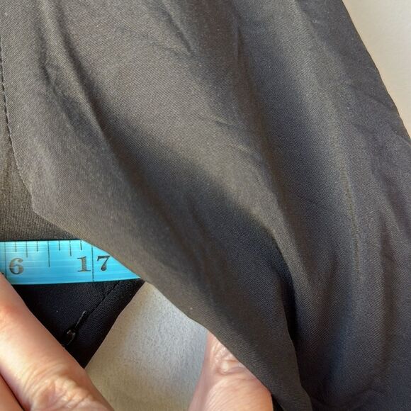 Theory Wool Blend Dress Black Short Sleeve Sheath - Picture 6 of 7